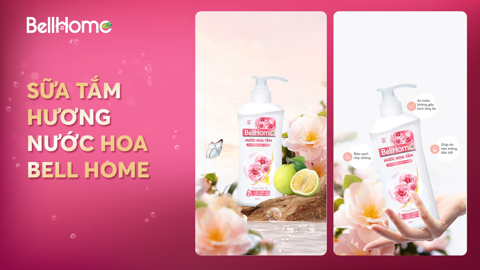 Nước hoa tắm Bell Home đến từ thương hiệu sản xuất nước hoa nổi tiếng
